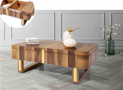 Wunnzëmmer Holz Dëscher Säitent Luxus Stil Dësch Couchdësch Beisäitentisch