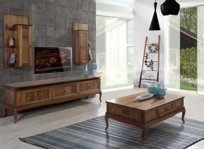Wunnzëmmer Holz Dëscher Säitendëscher Italien Stil Dësch Clubdësch Säitendësch Holz