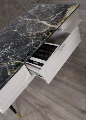 Wunnzëmmer Couchdësch Steenoptik Dësch Säitendësch Sofa Dëscher Wunnzëmmer