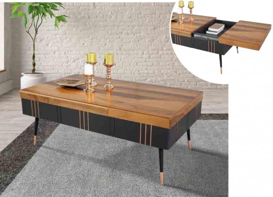 Kaffisdësch, Couchtisch, Dësch, Wunnzëmmer, Dëscher, Säitendësch, Holz, Sofa, 120x68cm