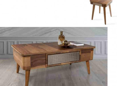 Wunnzëmmerdësch Holz Royal Säitentisch Modern Dëscher Couchtisch Dësch Säitentisch