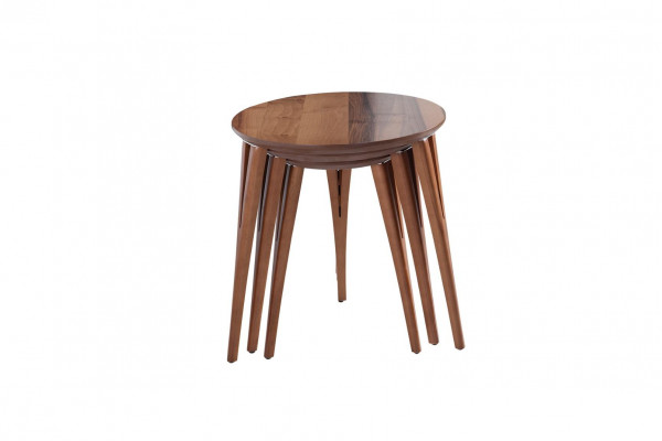 Niewentische Blummestänner Holzdëscher Set Niewendësch Dësch Couchdësch 3-dësch.