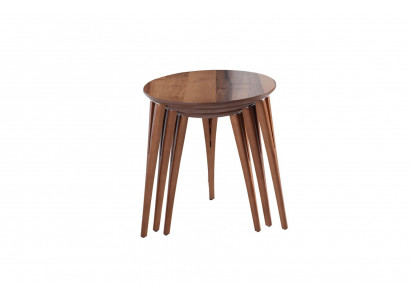 Niewentische Blummestänner Holzdëscher Set Niewendësch Dësch Couchdësch 3-dësch.