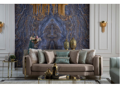 Design Dräisëtzer Couch Polster 232cm Sofa Couchen Miwwelen Grouss XXL Wunnzëmmer