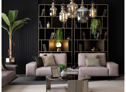 Elegant 3-Sëtz Sofa Rosa Wunnzëmmer Modernen Design Sofas Couchen