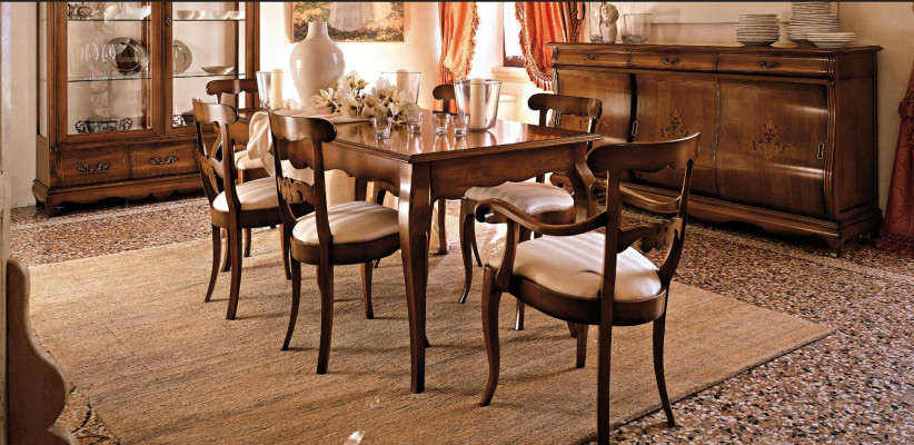 Iesszëmmer Set Iessgrupp Dësch Dëscher 9 Stéck Komplettset Iessdësch 6 Still Grupp