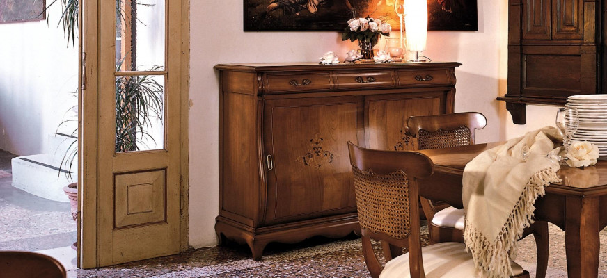 Kleedergarnitur Set Dësch 4x Still Stull Vitrine Set Kommode Iessegrupp 7tlg. Iesszëmmer