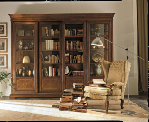 Büro Regal Schaf Tirang Büroschaf Glasdieren Miwwelen Design Massiv Holz