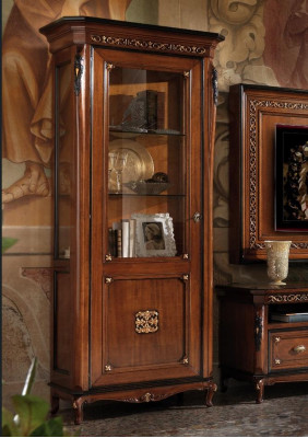 Set 4tlg. Wunnzëmmer rtv Vitrin Kommode Couchtisch Holz Luxus Garnitur Grupp