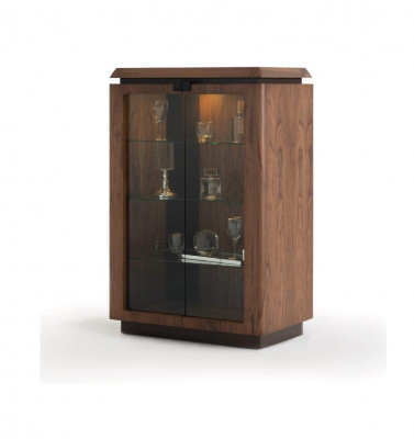 Luxus Holz Vitrine Anrichte Design Schief braun Miwwelen Schaf Nei