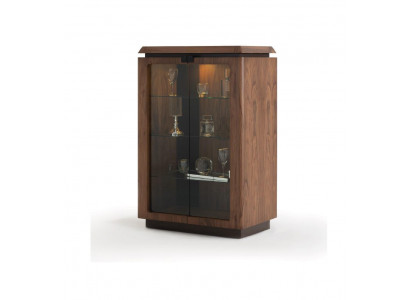 Luxus Holz Vitrine Anrichte Design Schief braun Miwwelen Schaf Nei