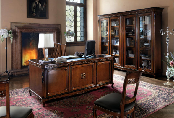 Design Büro Dësch Schreifdësch Fotell Ariichtung Dësch Stull 2tlg. Massivholz