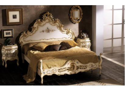 Schlofzëmmer Komplett-Set wäiss Bett, 2x Nuetsdësch Schlofzëmmer Miwwelen Holz Nei