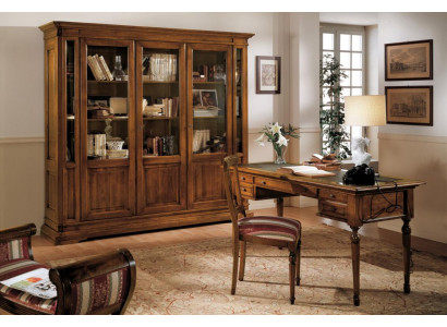 Büro Set Holzdësch Stull Bicherregal Schreibtisch Regal Schief 3tlg. Sets Nei