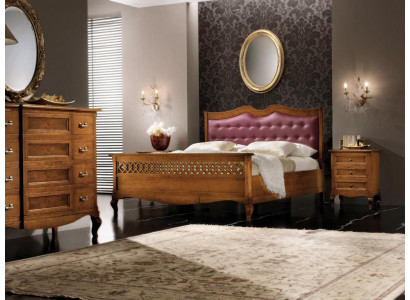 Italienesch Designer Schlofzëmmerbett 2x Nuetsschränk Kommode 4 Stéck Set Nei