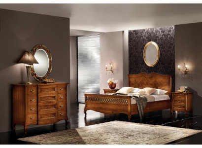 Bett Nuetsdësch Kommode 4tlg. Schlofkummer Set Design Klassesch Luxus Better Nei
