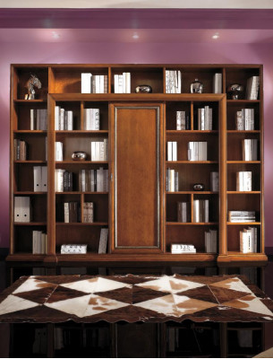 Bicher Schaf Italienesch Miwwelen Regal Holz Schief Regaler Vitrinn Kredenz