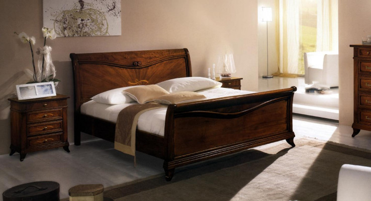 Klassesch Bett Luxus Miwwelen Better Schlofkummer Ariichtung Nuetstand 2x 3 Stéck.
