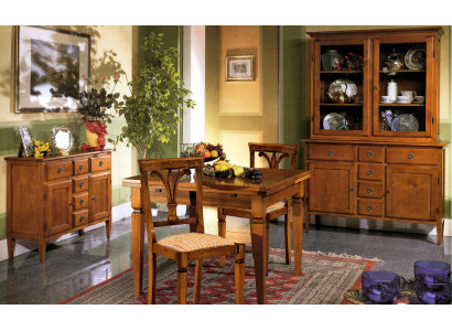 Iesszëmmer Set 5tlg Konscht Deko Still Iessdësch Kommode Anrichte Holz Antik Dëscher