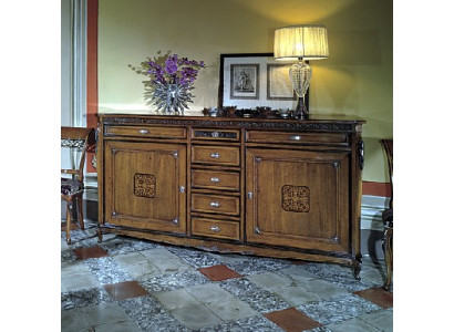 Wunnzëmmer Holz Buffetschaf Anrichte Nei Sideboard Anrichte Tirang Vitrin