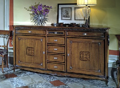 Wunnzëmmer Holz Buffetschaf Anrichte Nei Sideboard Anrichte Tirang Vitrin