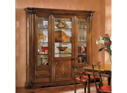 Vitrine 3 Dier Schaf Vitrinnen Wunnzëmmer Schief Design Schaf Miwwelen Glas Nei
