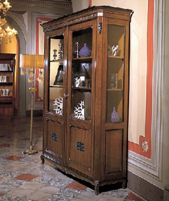 Miwwelen Echt Holz Sideboard Designer Luxus Holz Vitrin Garleff Italienesch