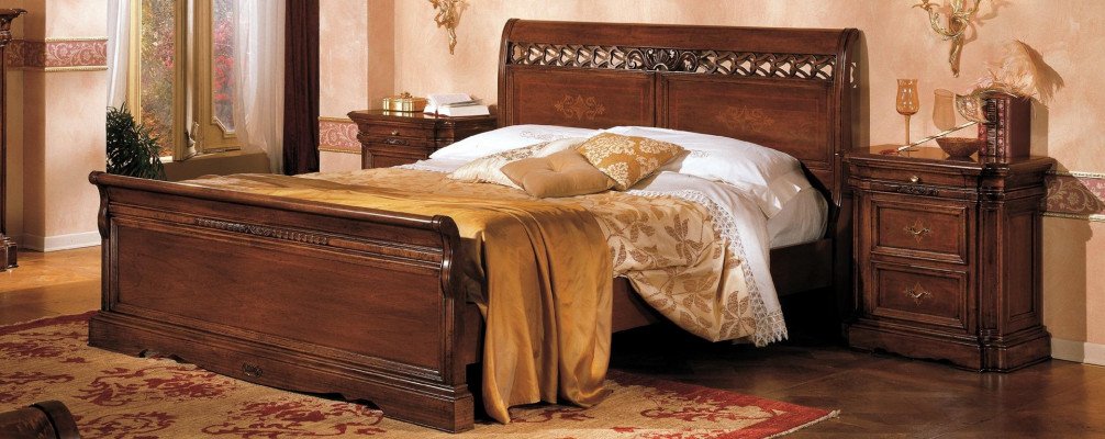Nuechtstësch Massivholz Schaf Möbel Bett Duebel Möbel Schloofzëmmer Italien 3tlg