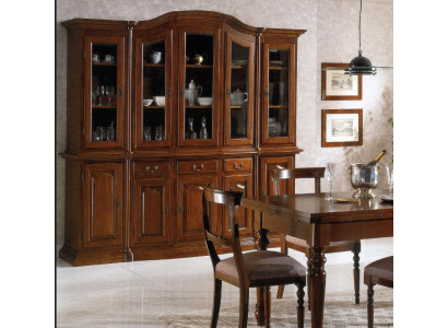 Miwwelen Klassesch Regaler Schranken Vitrinen Vitrin xxl Glas Schaf Anrichte Holz
