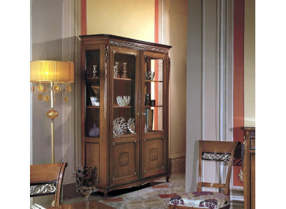 Vitrinnen Glas Schaf Echt Holz Vitrin Wunnzëmmer Miwwelen Anrichte Massivt Holz