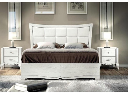 Schlofzëmmer Bett Nuetsdësch Better Holz Garnitur Modern Nuetsdëscher Set 3 Deeler.