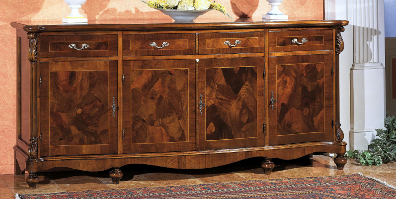 Kommode Klassesch Schrack Vollholz Miwwel Italienesch Ariichtung Sideboard