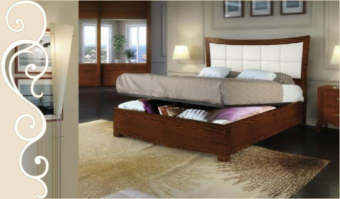 Garnitur Set 3-stéck Schlofzëmmer, Bett, Nuetsdësch, Better Grupp, Better Holz Miwwelen