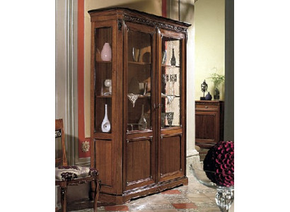 Vitrine Holz Luxus Schiefen Klassesch Anrecht Design Miwwelen Italienesch Braun