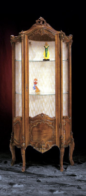 Vitrine Wunnzëmmer Miwwelen Anriichteng Massivt Holz Vitrinen Glas Schaf Massivholz