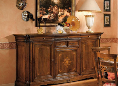 Anrichte Design Kommode Side Low Board Schaf Wunnzëmmer Regal Holz Schiefen