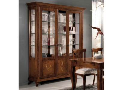 Vitrin Wunnzëmmer Miwwelen Anrichte Massiv Holz Vitrinen Glas Schaf Echt Holz