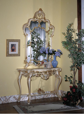 Spigel Konsolendësch Schminktisch Konsole Friseurikommode Friseurdësch Shabby