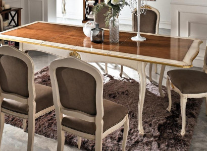 Barock Antik Stil Iessdësch Dësch Echt Holz Klassesch Design Dëscher Italien.