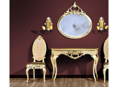 Konsolendësch Kommode mat Spigel Luxus Klass Mooss Set Stil Modern 2 Stéck. Neien