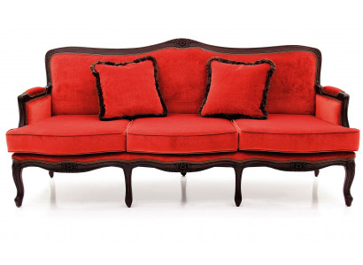 Klassesch Design Polster Luxus Sëtz Sofa Canapé Lieder Textil 3 Sëtzer Nei H5