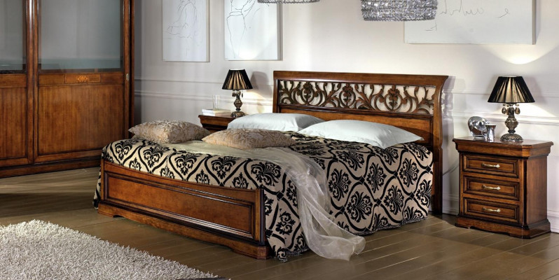 Luxus Bett Holz Schlofzëmmer Set Better 2x Nuetsdësch Konsole Säitentësch 3tlg.