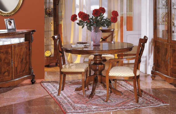Design Iesszëmmer Ronn Dësch Set Garnitur 4-tlg Sets Italienesch Miwwelen Komplett