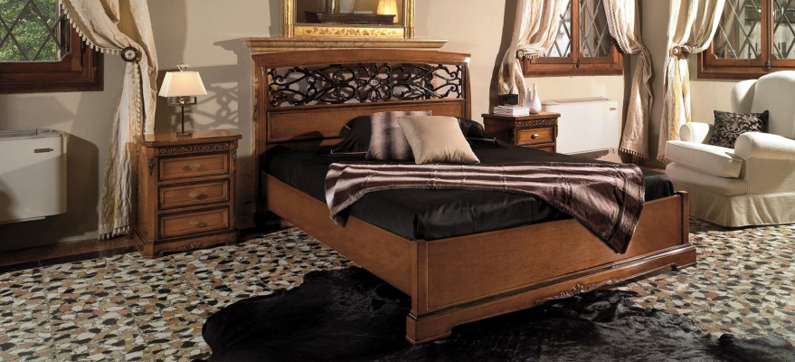 Holzdoppelbett Better Massivholz Schlofzëmmer Miwwelen Vaccari cav giovanni Bett
