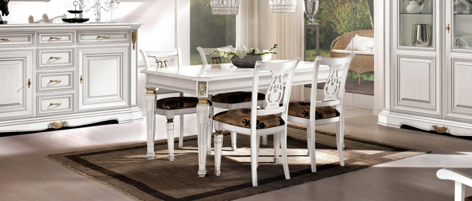 Iessen Dësch Dësch Iesszëmmer Dëscher Luxus Holz Wäiss Design Modern Italienesch Miwwelen