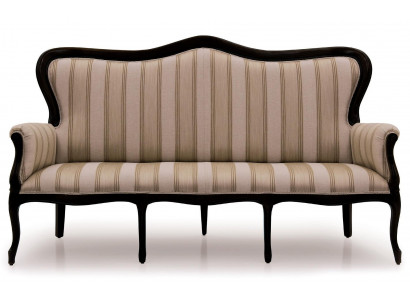 Design Dräisëtzer Couch Polster Sofa Art déco 3er Sofas Zëmmer Miwwelen Brong Sëtz