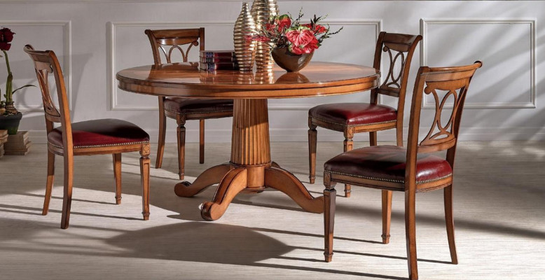 Set vun 4x Still Art Déco Polster Design Nei Holz Iess-Stull Zëmmer Set Sëtz