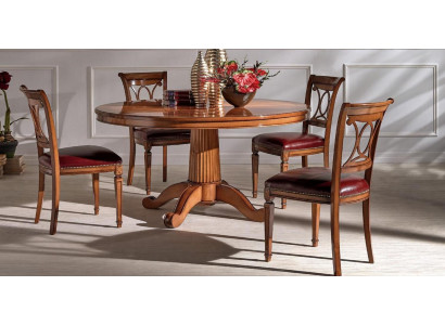 Set vun 4x Still Art Déco Polster Design Nei Holz Iess-Stull Zëmmer Set Sëtz