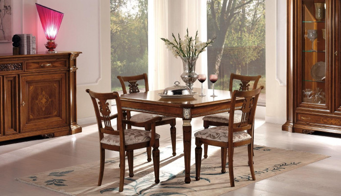 Luxus Iessdësch Auszéierbaren Dësch Holz Dëscher Modern Iesszëmmer Design Italienesch