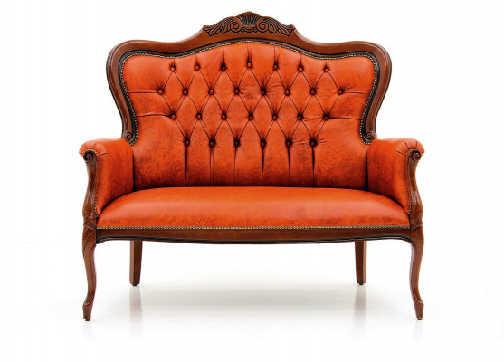 Art déco Zwesëtzeger Neit Sofa 2 Sëtzer Design Sofas Polster Couchen Textil Relax